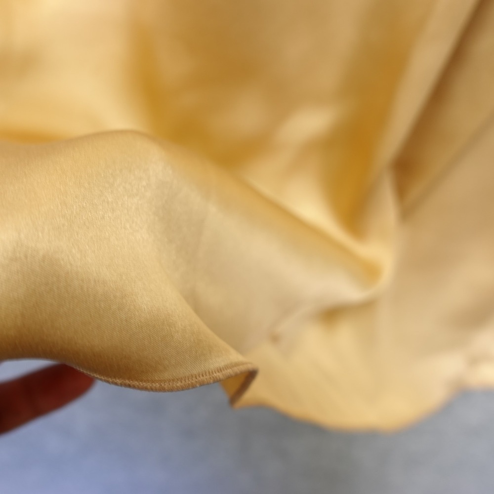 GIANNI VERSACE Dress Womens 44 M 8 Gold Silk Slip Cocktail Flowy Italian Luxury - Picture 14 of 16